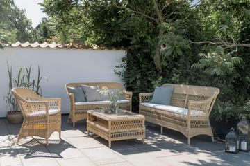 CHARLOT EXTERIOR - Aluminium and ArtFibre garden chair with armrests by Sika Design - view 3